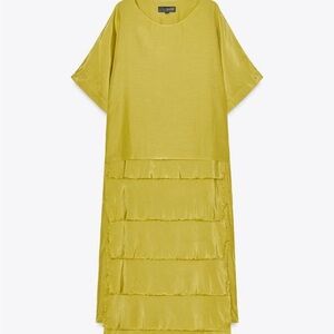 Zara Yellow Midi Dress